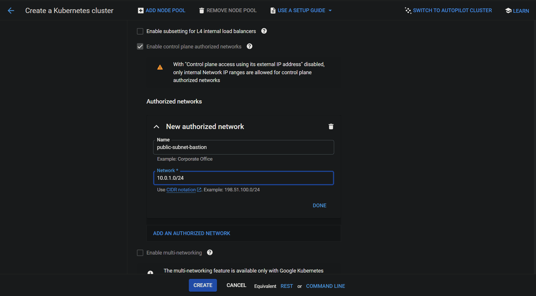 GCP GKE Networking Setup