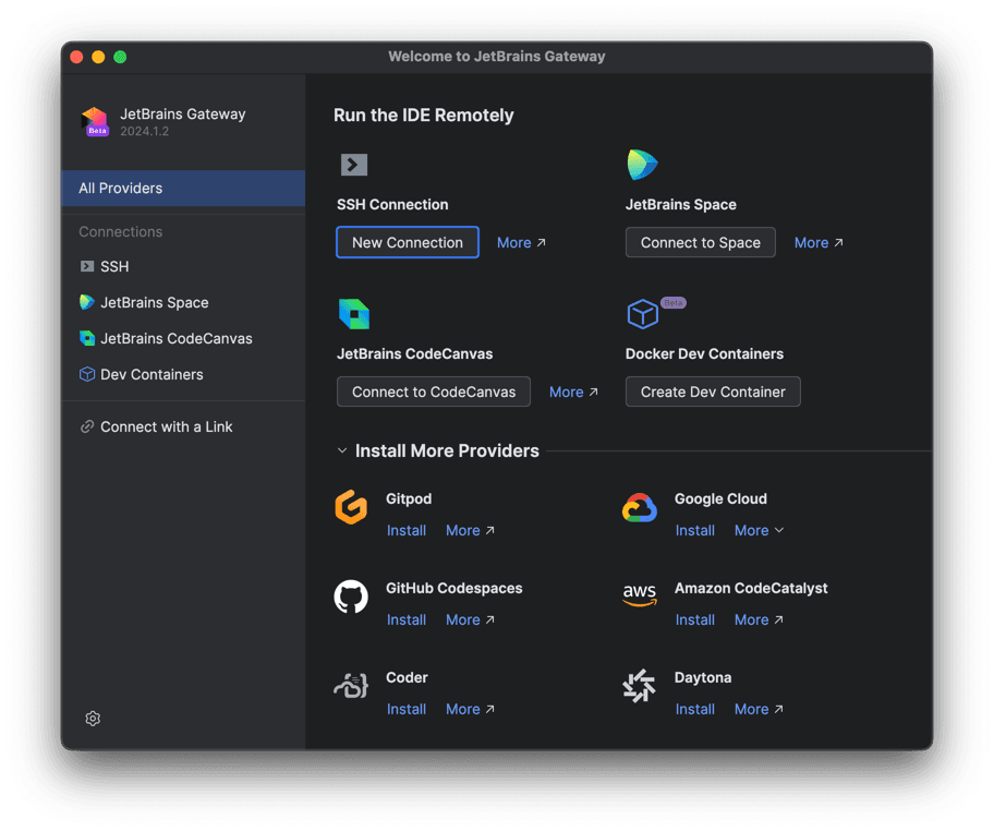 Connect using SSH