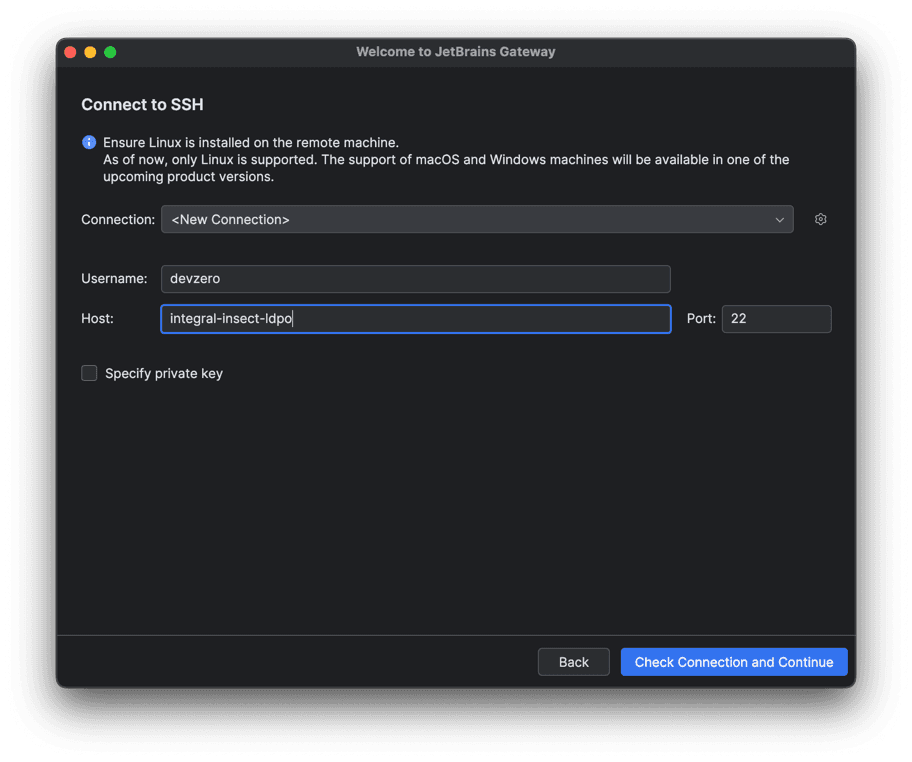 Configure SSH connection to your workspace