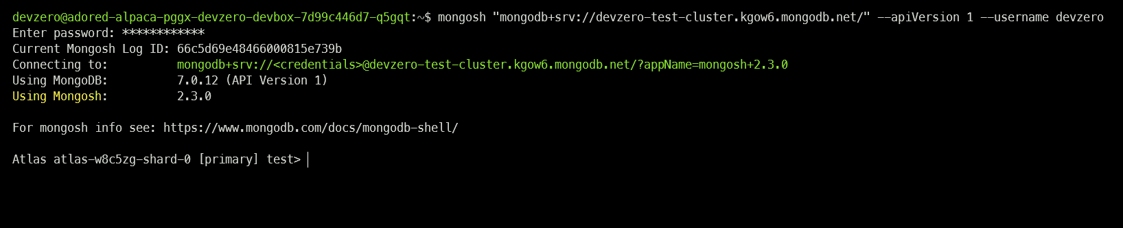 MongoDB Shell Access