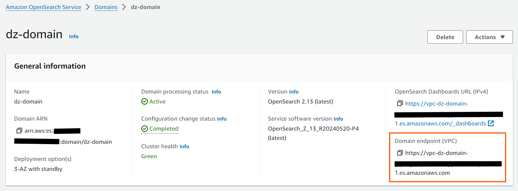 AWS OpenSearch Endpoints