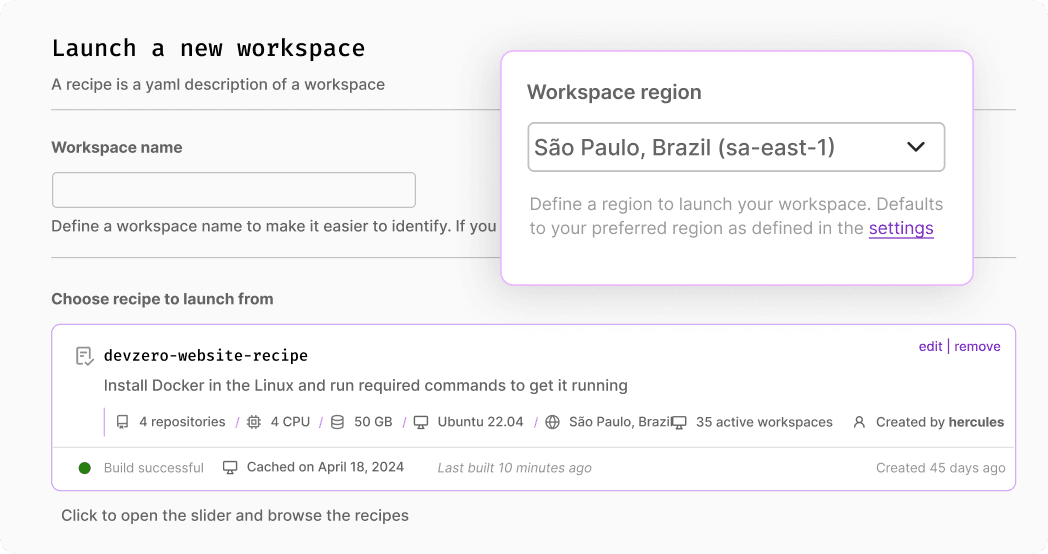 Burstable environment - DevZero