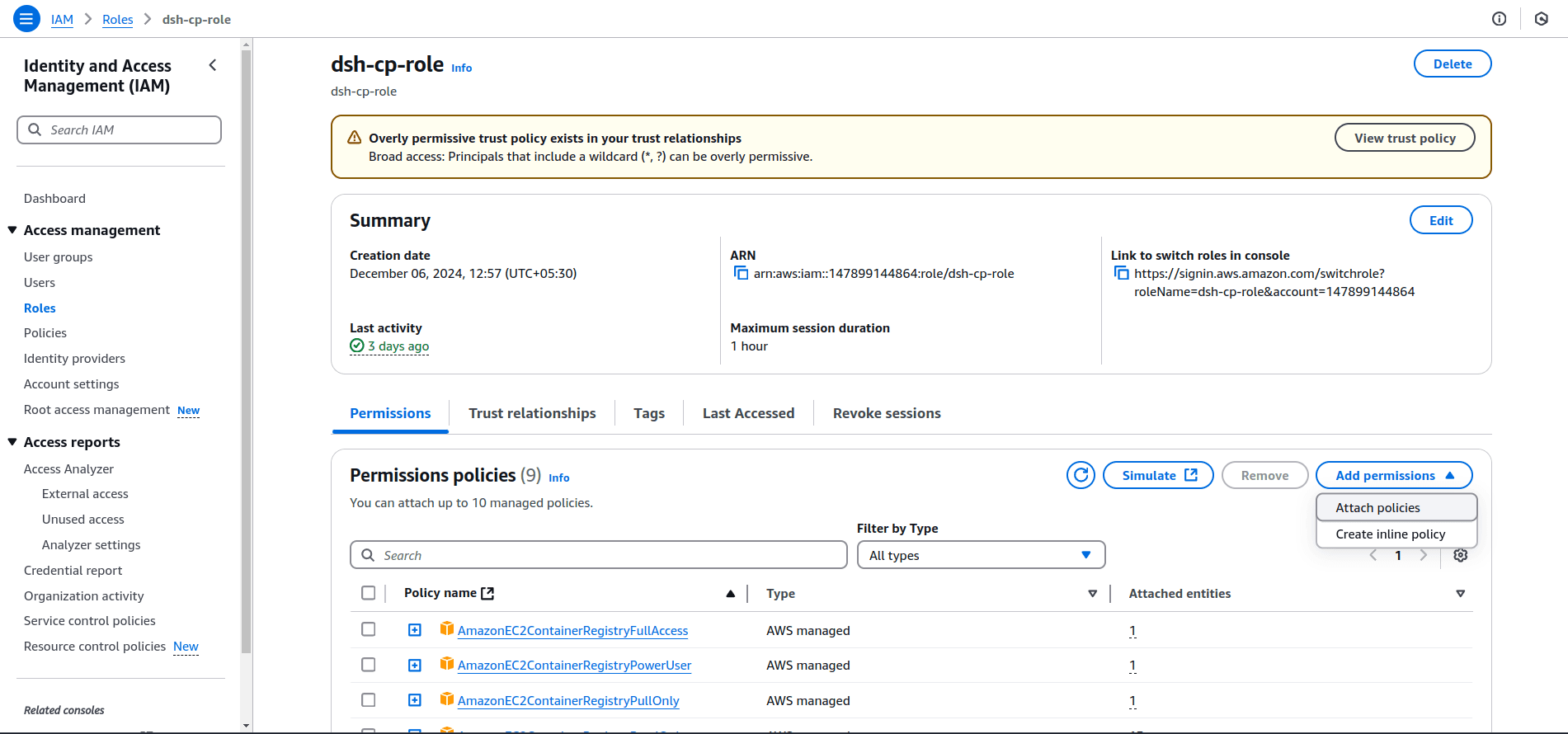 dsh-aws-add-permissions