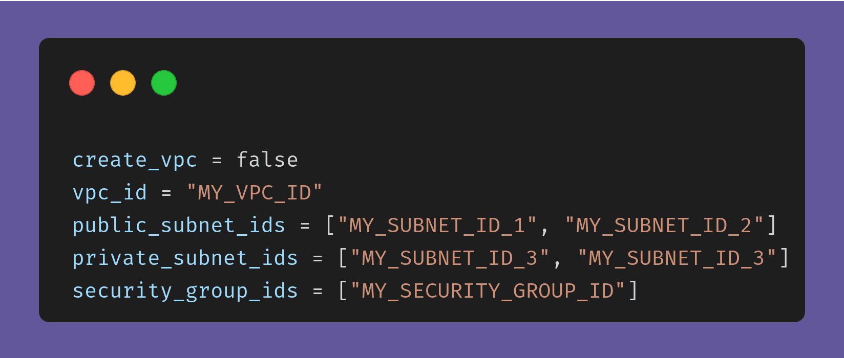 Terraform VPC Variables